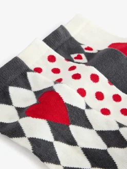 Rockett St George Black/White Spot and Harlequin 4 Pack Socks