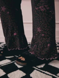 Rockett St George Chocolate Brown Leopard Tattoo Twosie Pyjamas Clearance