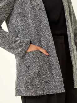 Roman Black Petite Herringbone Pocket Blazer Outlet