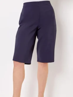 Roman Blue Knee Length Stretch Shorts Discount