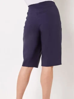Roman Blue Knee Length Stretch Shorts Discount