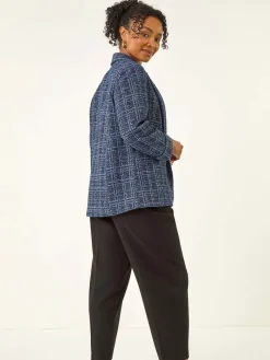 Roman Petite Boucle Stretch Blazer Blue Online