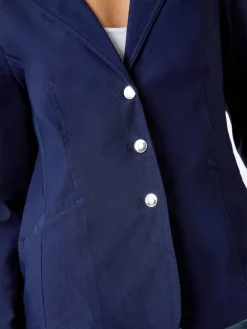 Roman Stretch Button Detail Blazer Blue Best