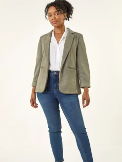 Roman Petite Suedette Blazer Green Sale