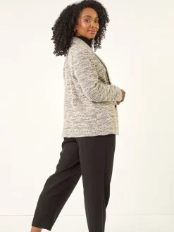 Roman Petite Collared Boucle Jacket Natural New