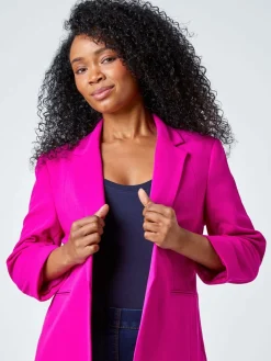 Roman Pink Petite Classic Stretch Blazer Outlet