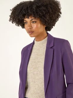 Roman Tailored Collar & Revere Blazer Purple Discount