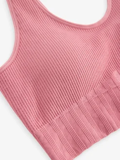 Next Rose Pink DD+ Supportive Seamless Ribbed NonWired Ultimate Comfort Bra Sale