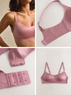 Next N.Premium Cloud Soft Ultimate Comfort Non Wire Bra Rose Pink New