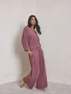 Next N.Premium Wide Leg Joggers Rose Pink Online