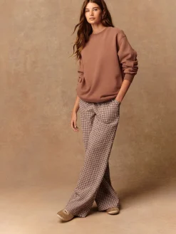 Next Rose Pink Relaxed Fit Essentials Longline Sweatshirt with Pockets Sale