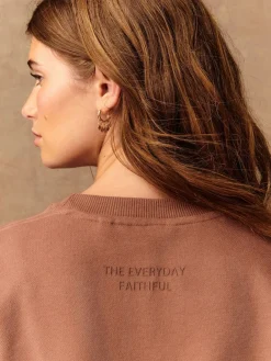 Next Rose Pink Relaxed Fit Essentials Longline Sweatshirt with Pockets Sale