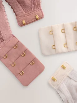 Next DD+ Lace Non Pad Full Cup Minimiser Bras 2 Pack Rose/White Outlet