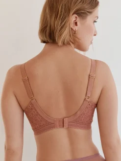 Next DD+ Lace Non Pad Full Cup Minimiser Bras 2 Pack Rose/White Outlet