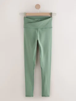 Next Balance Wrap Front Yoga Leggings Sage Green New