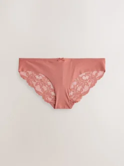 Next Brazilian No VPL Lace Back Briefs 5 Pack Sage Green Best