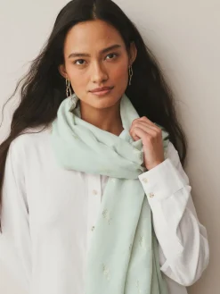 Next Sage Green Foil Lightweight Scarf Online