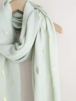 Next Sage Green Foil Lightweight Scarf Online