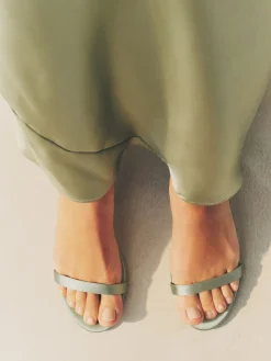 Next Sage Green Forever Comfort® Bridesmaid Round Toe Low Heel Simple Sandals