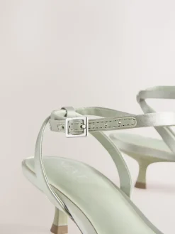 Next Sage Green Forever Comfort® Bridesmaid Round Toe Low Heel Simple Sandals