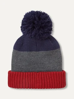 Sealskinz Flitcham Waterproof Cold Weather Bobble Hat Navy/Red Clearance