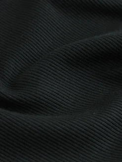 self. Black Fitted Rib T-Shirt Hot