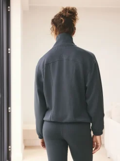 self. Half Zip Modal Sweatshirt Blue Online