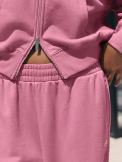 self. Hooded Zip Through Jacket Bright Pink Hot