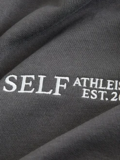 self. Half Zip Sweatshirt Charcoal Grey New