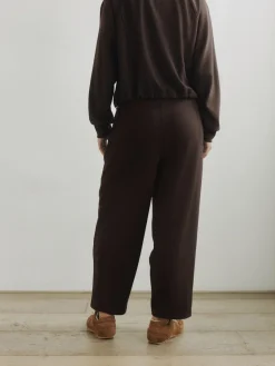 self. Barrell Leg Knitted Joggers Chocolate Brown Outlet