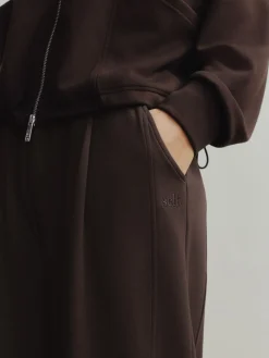 self. Barrell Leg Knitted Joggers Chocolate Brown Outlet