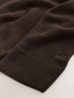 self. Knit Jumper Chocolate Brown Hot