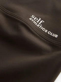 self. Chocolate High Waist Leggings Clearance