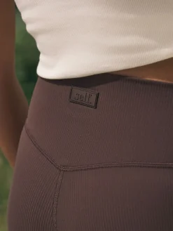self. Rib Wide Leggings Chocolate Outlet