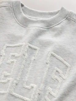 self. Boucle Sweatshirt Grey