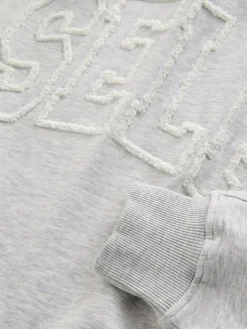 self. Boucle Sweatshirt Grey