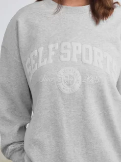 self. Grey Embroidered Slogan Sweatshirt New