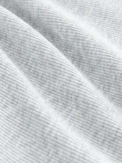 self. Grey Fitted Rib T-Shirt Discount