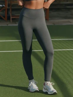 self. Grey High Waist Leggings Clearance