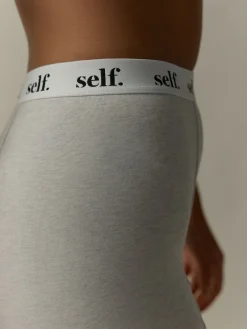 self. Short Logo Knickers Grey Marl Discount