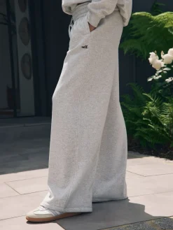 self. Grey Wide Leg Joggers Clearance