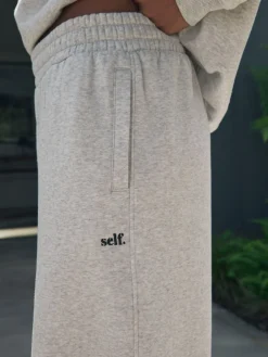 self. Grey Wide Leg Joggers Clearance