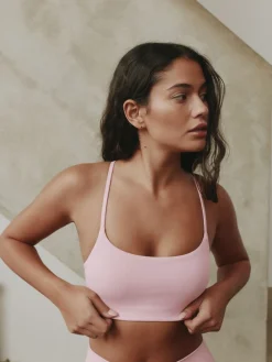 self. Strappy Non Wire Sports Bra Lilac Purple Online