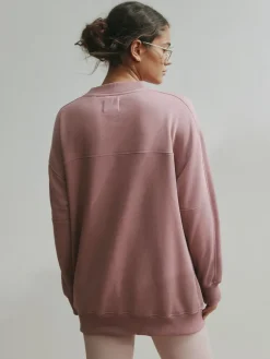 self. Boucle Sweatshirt Mauve Purple Outlet