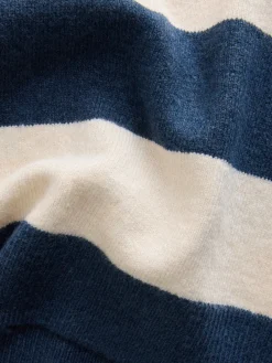 self. Knit Jumper Navy Stripe