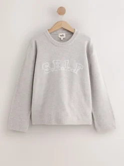 self. Knit Jumper Oatmeal Online