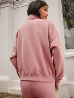 self. Half Zip Sweatshirt Pink Online