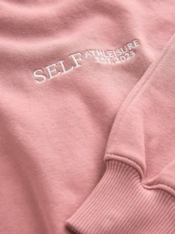 self. Half Zip Sweatshirt Pink Online