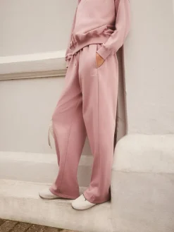 self. Pink Wide Leg Joggers Discount