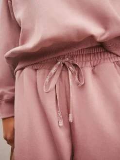 self. Pink Wide Leg Joggers Discount